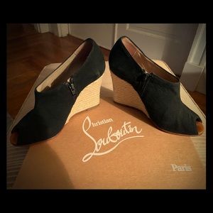 Authentic Christian Louboutin Black Wedges